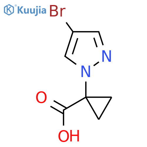 1-(4-bromo-1H-pyrazol-1-yl)cyclopropane-1-carboxylic acid structure