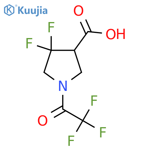 4,4-Difluoro-1-(trifluoroacetyl)pyrrolidine-3-carboxylic acid structure