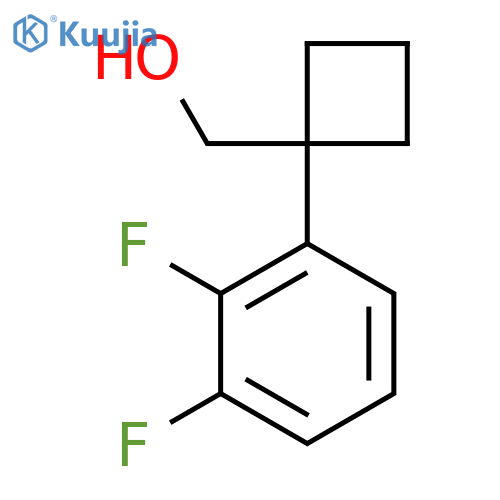 1-(2,3-difluorophenyl)cyclobutylmethanol structure