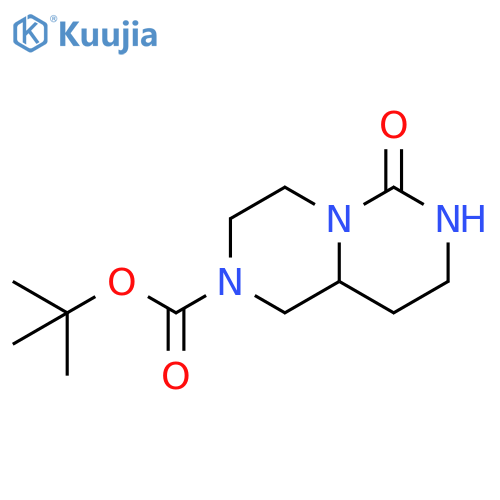 tert-butyl 6-oxo-octahydro-1H-pyrimido1,6-apiperazine-2-carboxylate structure