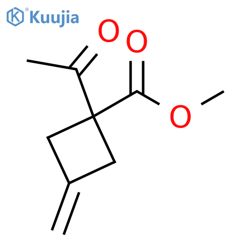 methyl 1-acetyl-3-methylidenecyclobutane-1-carboxylate structure