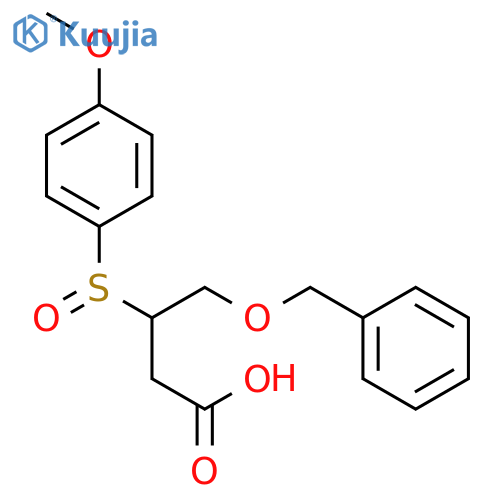 Butanoic acid, 3-[(4-methoxyphenyl)sulfinyl]-4-(phenylmethoxy)- structure