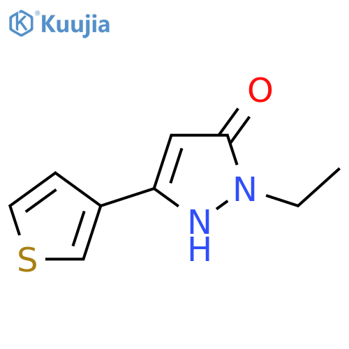 1-ethyl-3-(thiophen-3-yl)-1H-pyrazol-5-ol structure