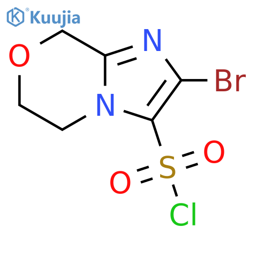 2-bromo-5H,6H,8H-imidazo2,1-c1,4oxazine-3-sulfonyl chloride structure