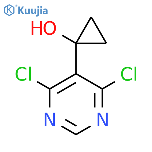 1-(4,6-dichloropyrimidin-5-yl)cyclopropan-1-ol structure