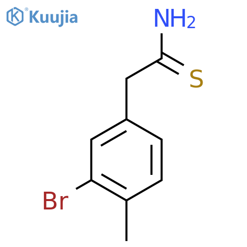 2-(3-bromo-4-methylphenyl)ethanethioamide structure