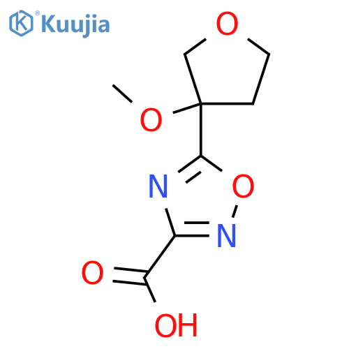 5-(3-Methoxyoxolan-3-yl)-1,2,4-oxadiazole-3-carboxylic acid structure