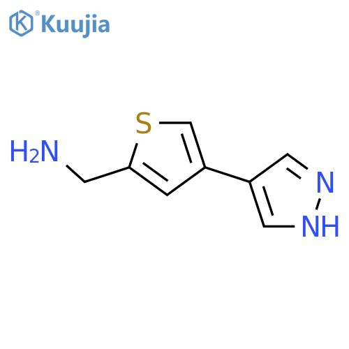 [4-(1H-pyrazol-4-yl)thiophen-2-yl]methanamine structure