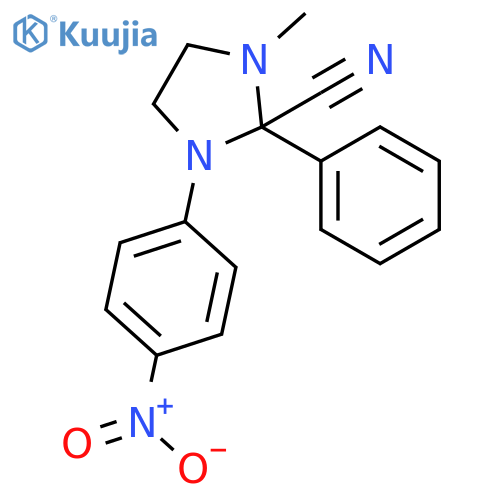 2-Imidazolidinecarbonitrile, 1-methyl-3-(4-nitrophenyl)-2-phenyl- structure