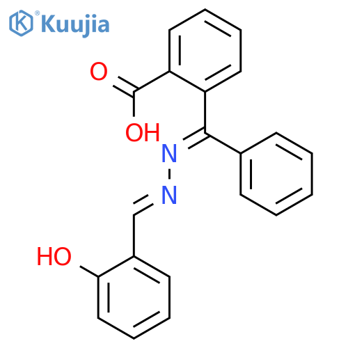 Benzoic acid, 2-[[[(2-hydroxyphenyl)methylene]hydrazono]phenylmethyl]- structure