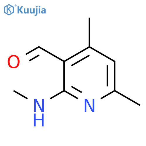 4,6-dimethyl-2-(methylamino)pyridine-3-carbaldehyde structure