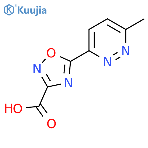 5-(6-Methylpyridazin-3-yl)-1,2,4-oxadiazole-3-carboxylic acid structure