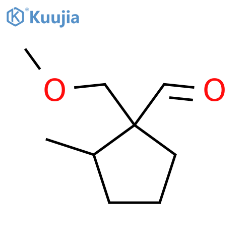 1-(Methoxymethyl)-2-methylcyclopentane-1-carbaldehyde structure