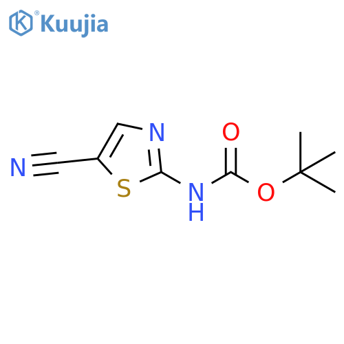 tert-butyl N-(5-cyano-1,3-thiazol-2-yl)carbamate structure