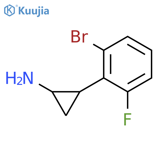 2-(2-bromo-6-fluorophenyl)cyclopropan-1-amine structure