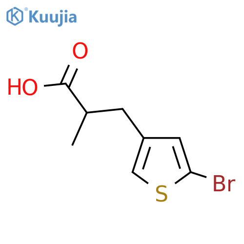 3-(5-bromothiophen-3-yl)-2-methylpropanoic acid structure