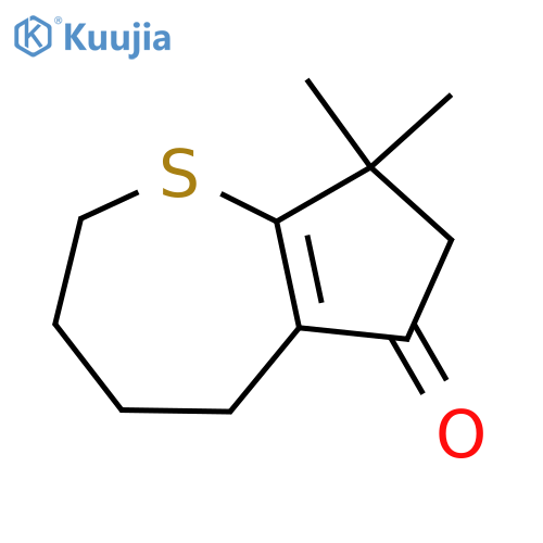 6H-Cyclopenta[b]thiepin-6-one, 2,3,4,5,7,8-hexahydro-8,8-dimethyl- structure
