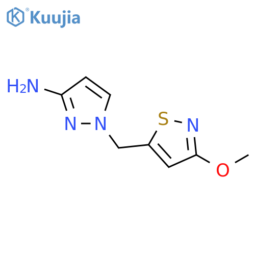 1-(3-methoxy-1,2-thiazol-5-yl)methyl-1H-pyrazol-3-amine structure