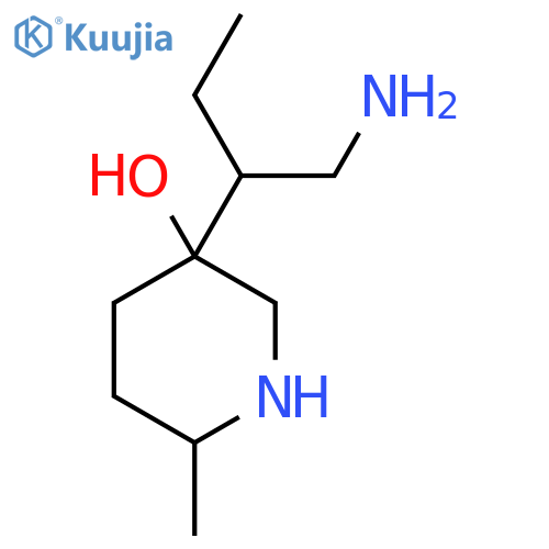 3-(1-Aminobutan-2-yl)-6-methylpiperidin-3-ol structure
