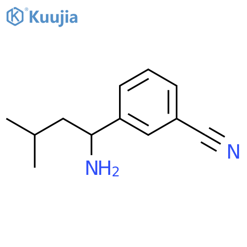 3-(1-amino-3-methylbutyl)benzonitrile structure