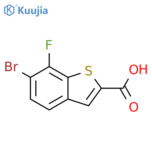 6-bromo-7-fluoro-1-benzothiophene-2-carboxylic acid structure
