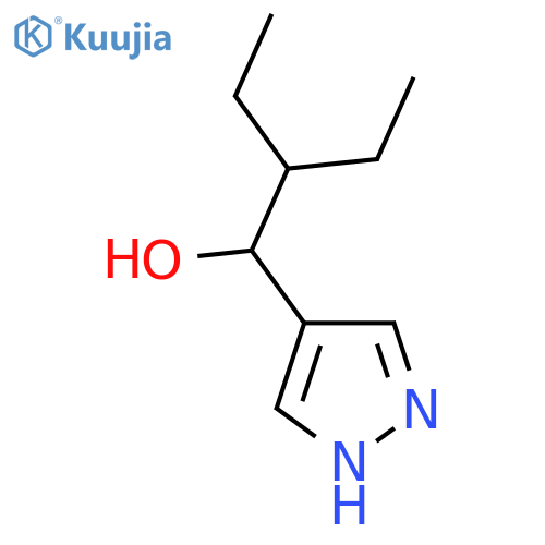 2-ethyl-1-(1H-pyrazol-4-yl)butan-1-ol structure