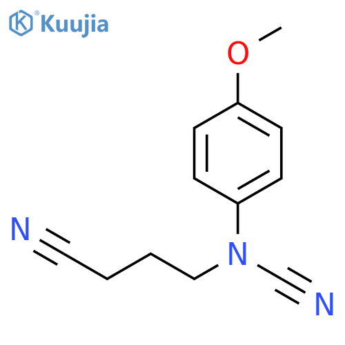 4-[Cyano(4-methoxyphenyl)amino]butanenitrile structure