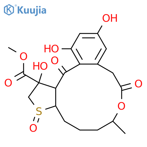Cyclothiocurvularins; (10ξ,11ξ,15S,18ξ)-form, Me ester, S-oxide structure
