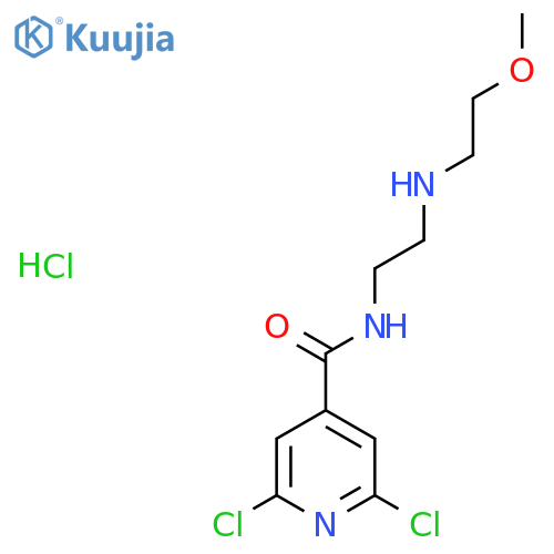 2,6-dichloro-N-{2-(2-methoxyethyl)aminoethyl}pyridine-4-carboxamide hydrochloride structure