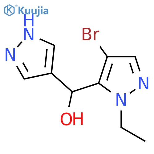 (4-bromo-1-ethyl-1H-pyrazol-5-yl)(1H-pyrazol-4-yl)methanol structure