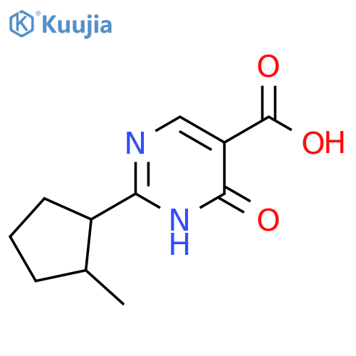 5-Pyrimidinecarboxylic acid, 1,6-dihydro-2-(2-methylcyclopentyl)-6-oxo- structure