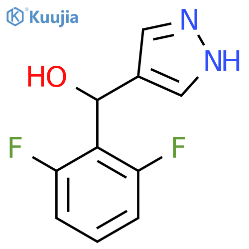 (2,6-difluorophenyl)(1H-pyrazol-4-yl)methanol structure
