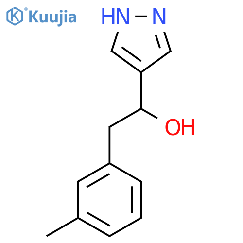 2-(3-methylphenyl)-1-(1H-pyrazol-4-yl)ethan-1-ol structure