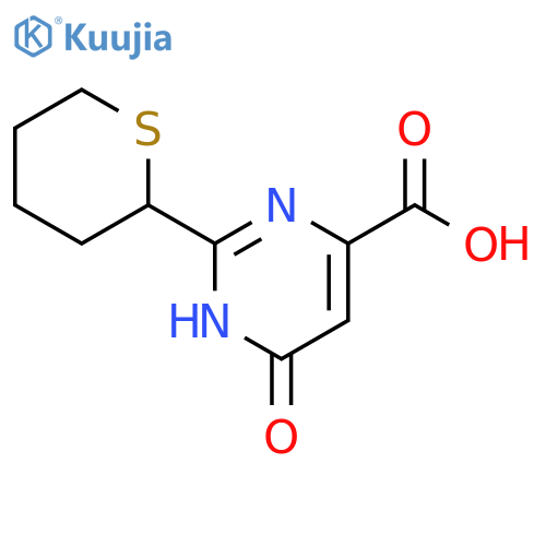 4-Pyrimidinecarboxylic acid, 1,6-dihydro-6-oxo-2-(tetrahydro-2H-thiopyran-2-yl)- structure