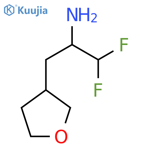 1,1-difluoro-3-(oxolan-3-yl)propan-2-amine structure