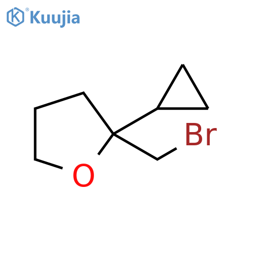 Furan, 2-(bromomethyl)-2-cyclopropyltetrahydro- structure