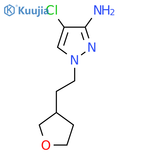 4-chloro-1-2-(oxolan-3-yl)ethyl-1H-pyrazol-3-amine structure