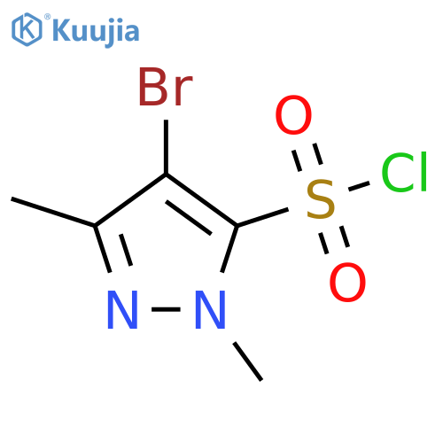 4-bromo-1,3-dimethyl-1H-pyrazole-5-sulfonyl chloride structure