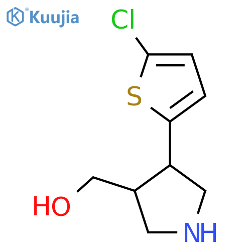 (4-(5-Chlorothiophen-2-yl)pyrrolidin-3-yl)methanol structure