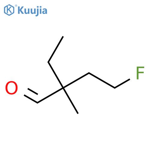 2-ethyl-4-fluoro-2-methylbutanal structure