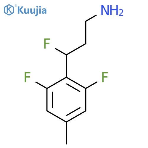 3-(2,6-difluoro-4-methylphenyl)-3-fluoropropan-1-amine structure