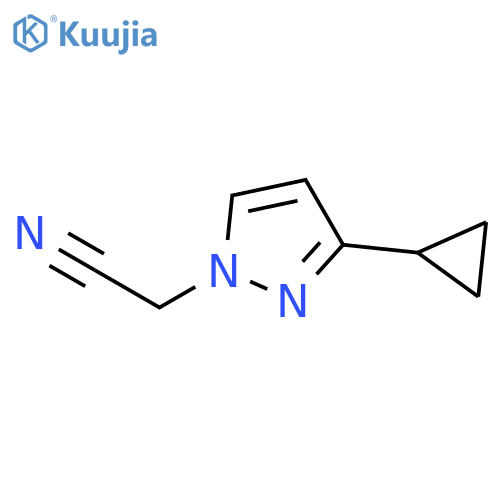 2-(3-cyclopropyl-1H-pyrazol-1-yl)acetonitrile structure