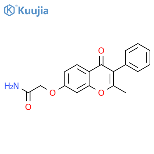 2-[(2-methyl-4-oxo-3-phenyl-4H-chromen-7-yl)oxy]acetamide structure