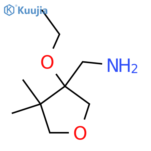 (3-ethoxy-4,4-dimethyloxolan-3-yl)methanamine structure