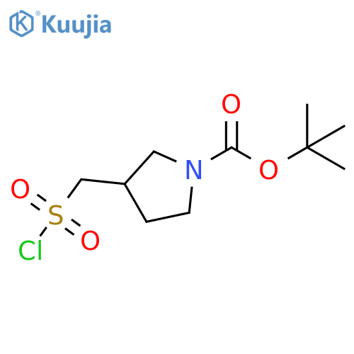 tert-butyl 3-(chlorosulfonyl)methylpyrrolidine-1-carboxylate structure