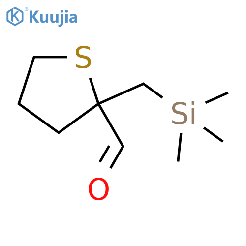 2-(trimethylsilyl)methylthiolane-2-carbaldehyde structure