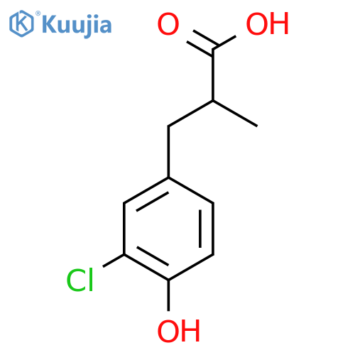 3-(3-chloro-4-hydroxyphenyl)-2-methylpropanoic acid structure