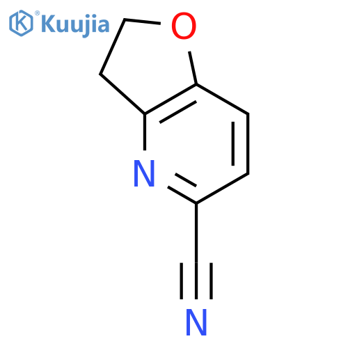 Furo[3,2-b]pyridine-5-carbonitrile,2,3-dihydro- structure