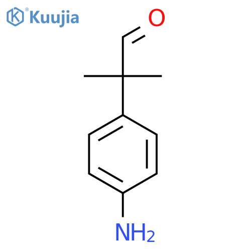 2-(4-aminophenyl)-2-methylpropanal structure