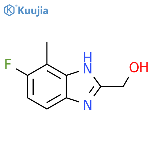 5-Fluoro-2-(hydroxymethyl)-4-methylbenzimidazole structure
